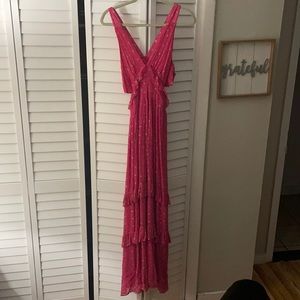 Vici hot pink maxi dress, size medium, only worn once- great condition